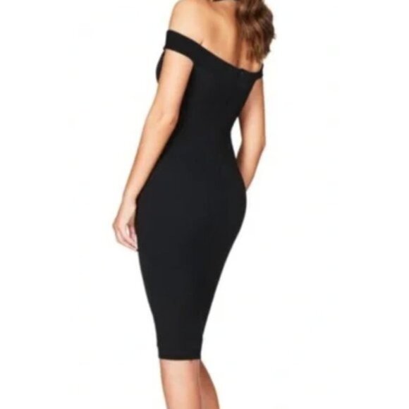 NOOKIE Hollywood Midi Women\'s Black Dress SMALL